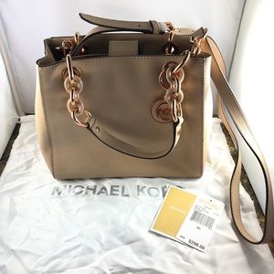 NWT Michael Kors Blush Leather & Rose Gold Bag